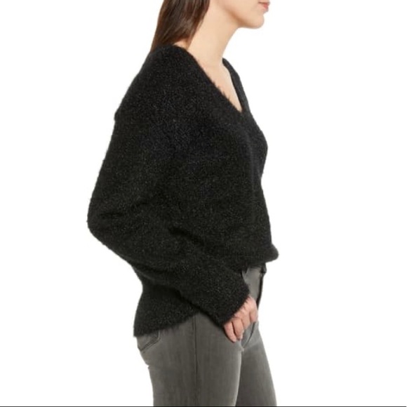 Chelsea28 Black Eyelash Metallic Sweater - Picture 2 of 12